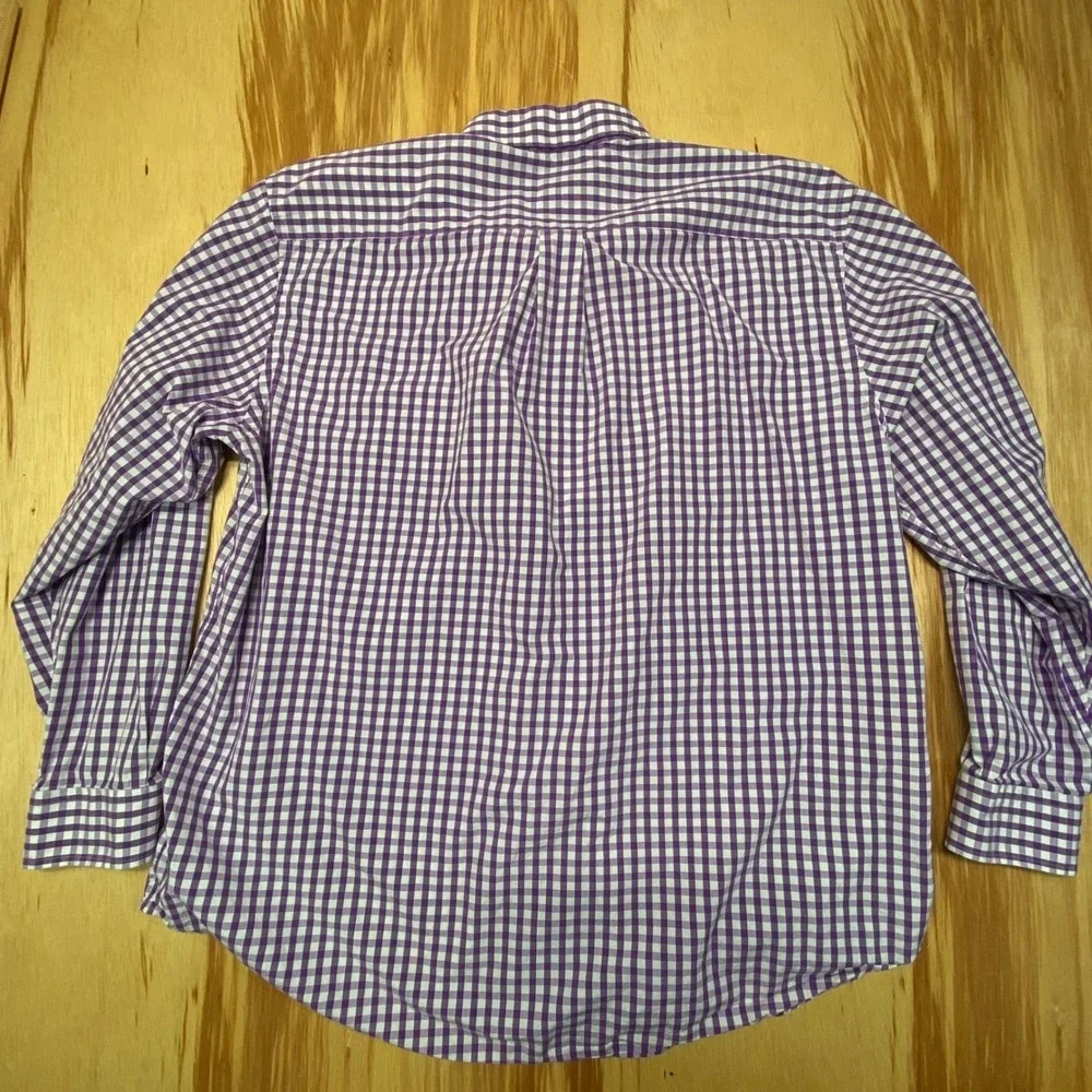 Vineyard Vines Murray Shirt Mens XL Purple White‎ Check Long Sleeve Button Up